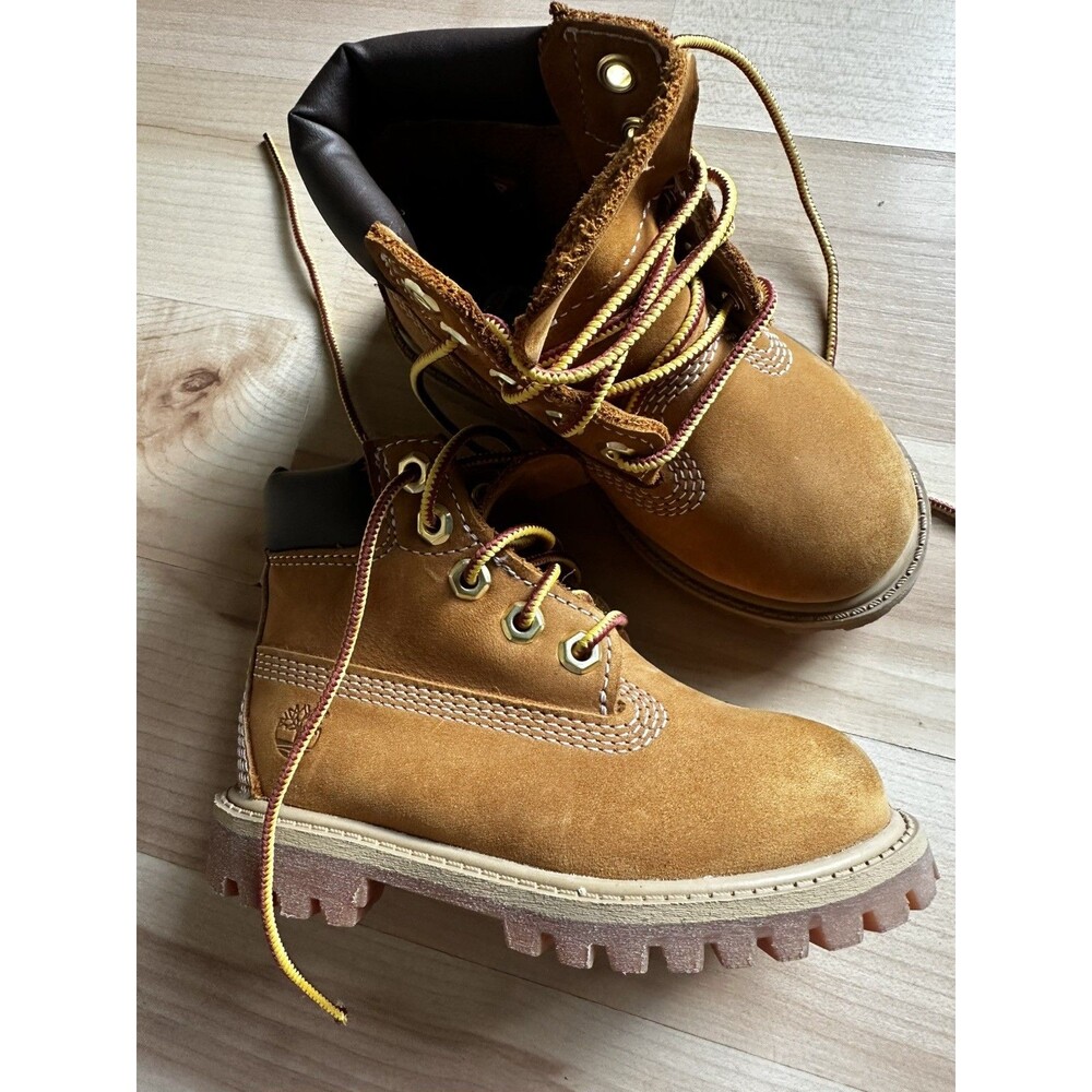 Timberland Premium  Toddler Baby Boots Size 8 Wheat Nubuck Waterproof